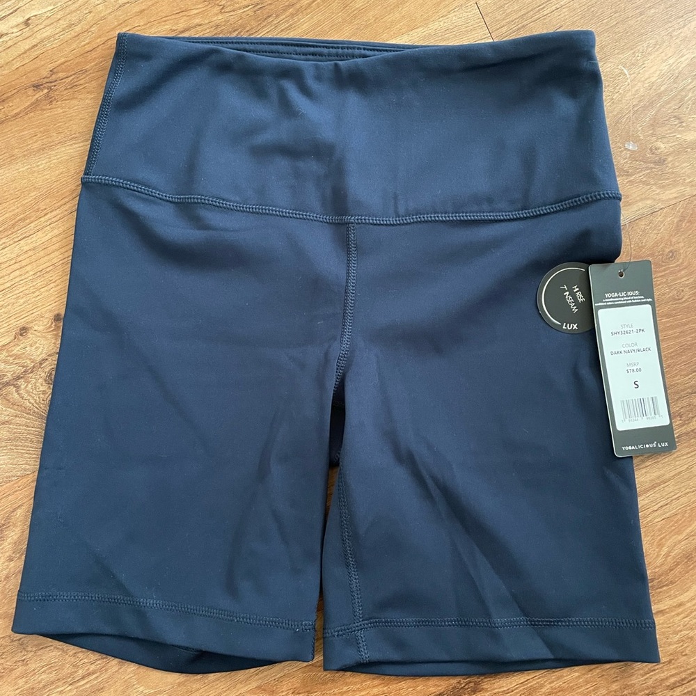 Navy Yogalicious Biker Shorts